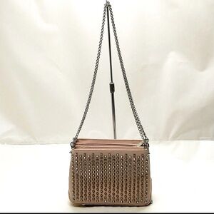 Louboutin Studded Pink Shoulder Bag